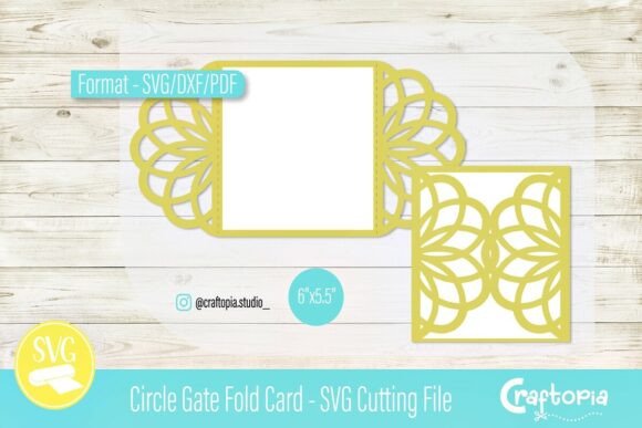 Circle Gate Fold Card – SVG Cutting File: Elevating Craft Projects with Precision and Elegance