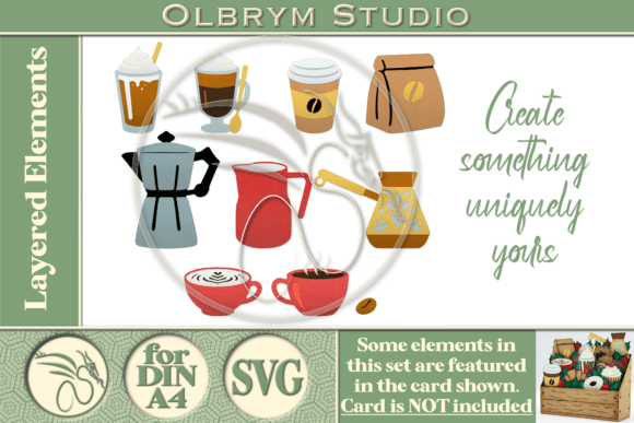 Coffee Layered SVG Elements Set – Craft with Clarity and Creativity