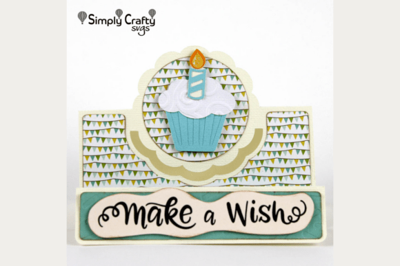 Cupcake Center Panel Card SVG: Sweet Simplicity for Any Celebration