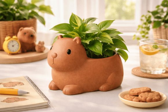 Cute Capybara Planter – Adorable Planter for Everyday Wholesome Vibes
