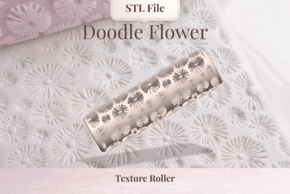 Doodle Flow Texture Roller for Polymer Clay Projects