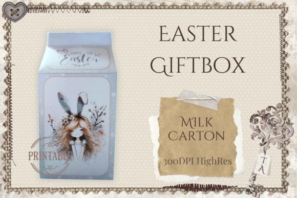 Easter Gift Boxes with Milk Carton Design