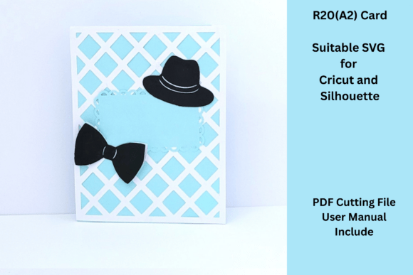 Elegant Gentleman Card SVG Template for Stylish Paper Crafts