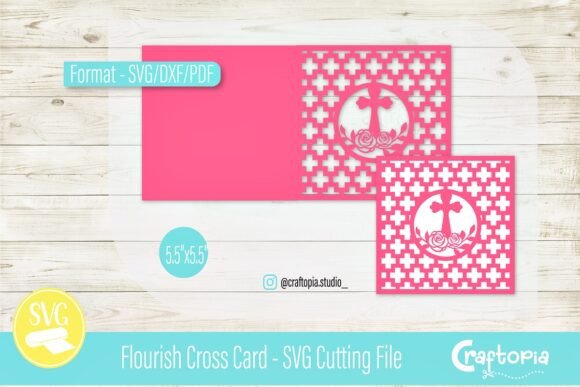 Flourish Cross Card – SVG Cutting File: Merging Faith, Artistry, and Strategic Crafting