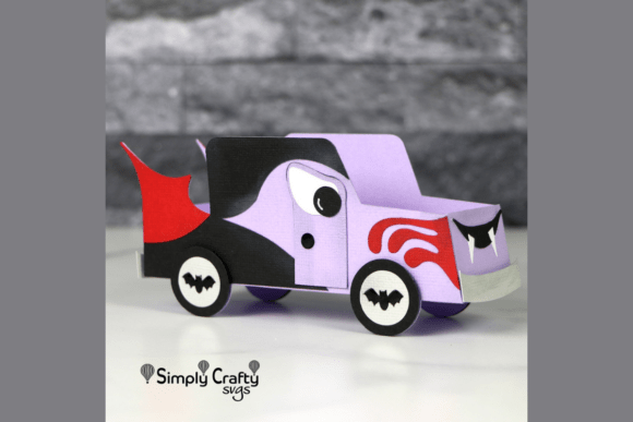 Halloween Vampire Car Treat Box SVG