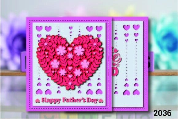 Happy Father's Day Heart Card SVG 2036 – A Versatile Digital Craft for Every Occasion