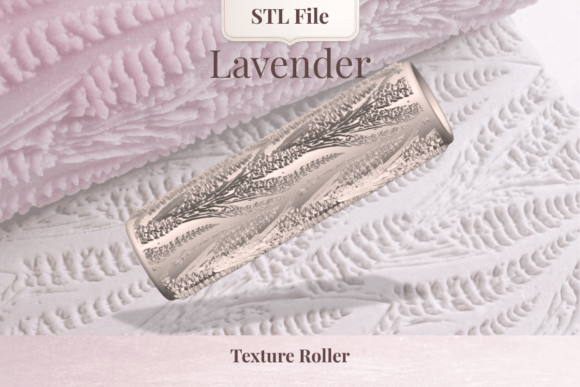 Lavender Pattern Texture Roller STL for Polymer Clay Projects