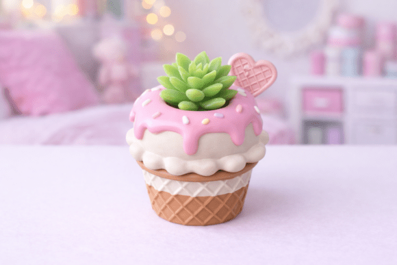 Mini Icecream Cone Planter – Tiny Decor with Big Charm