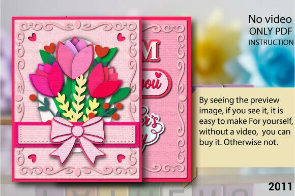 Mother's Day Tulip Bouquet Card SVG2011