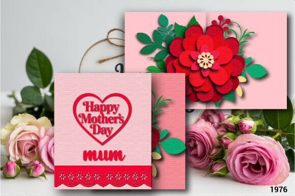 Mother’s Day Floral Card SVG Layer 1976: A Versatile Digital Craft for Every Occasion