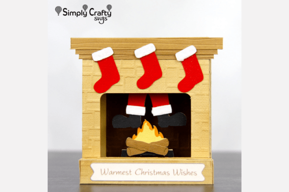 Santa in Fireplace Card SVG: A Creative Holiday Crafting Essential