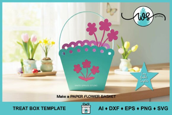 Spring Easter Flower Basket Template: A Versatile Craft for Every Occasion