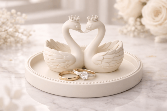 Swan Wedding Ring Dish STL: A Unique Blend of Romance and Functionality