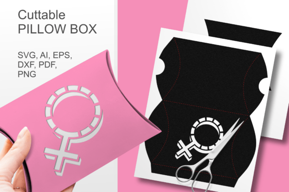 Symbol of Venus Window Pillow Favor Box: The Perfect Touch for Women’s Day and Female-Themed Celebrations