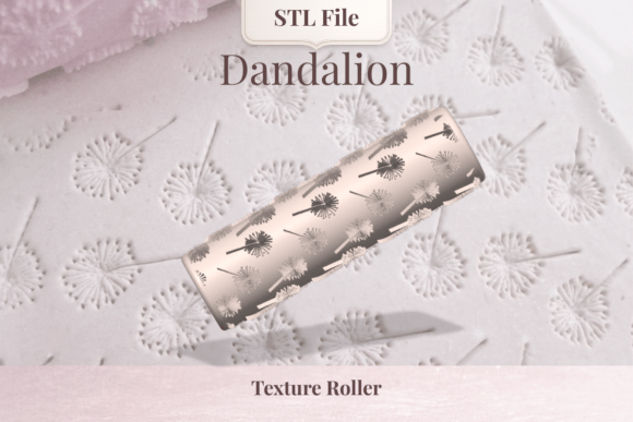 Texture Roller STL – Dandelion for Creative Designers