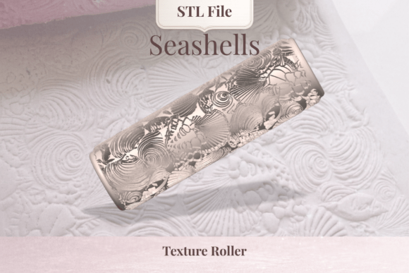 Texture Roller STL – Seashells Pattern