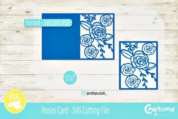 Timeless Elegance Meets Modern Craft: The Roses Card SVG Cutting File