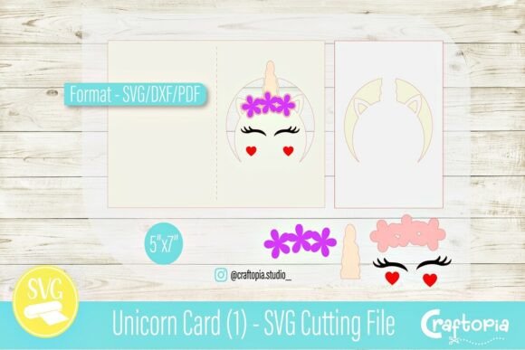 Unicorn Card – SVG Cutting File: A Magical Touch for Every Crafting Project